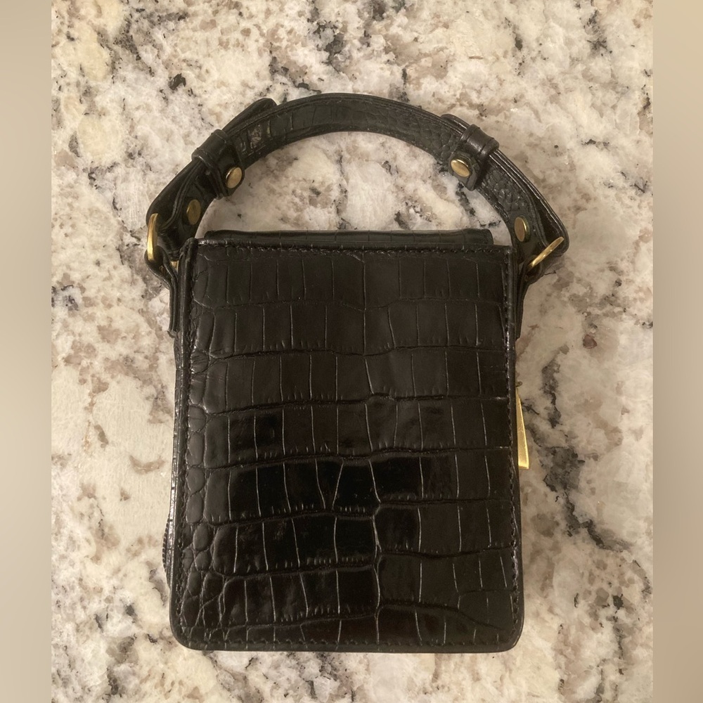 DKNY Faux Crocodile Wristlet